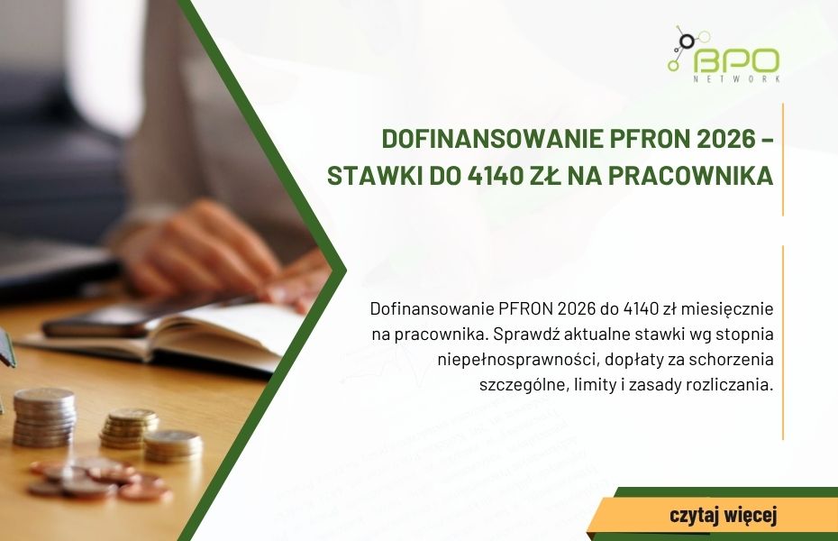 Dofinansowanie PFRON 2025 – stawki do 4140 zł na pracownika. Dofinansowanie PFRON 2025 do 4140 zł miesięcznie na pracownika. Sprawdź aktualne stawki wg stopnia niepełnosprawności, dopłaty za schorzenia szczególne, limity i zasady rozliczania.