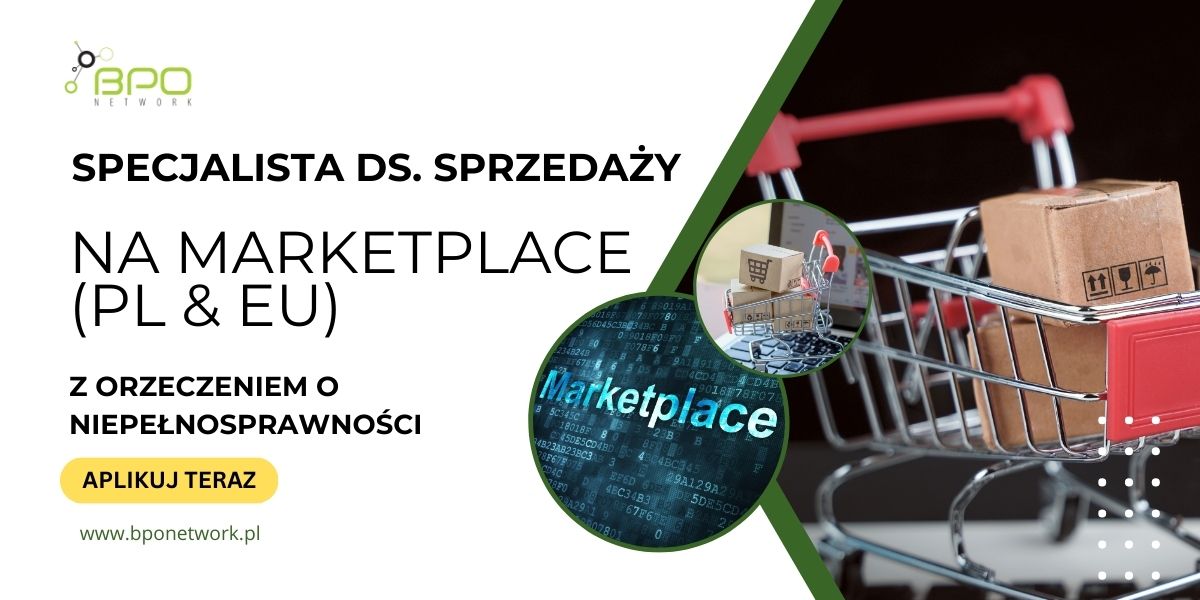 Specjalista ds. sprzedaży na marketplace (PL & EU) z orzeczeniem o niepełnosprawności