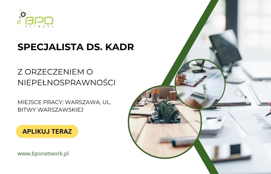 Specjalista ds. Kadr z orzeczeniem o niepełnosprawności